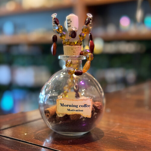 Morning Coffee Motivation Spell Bottle by Penny Cabot