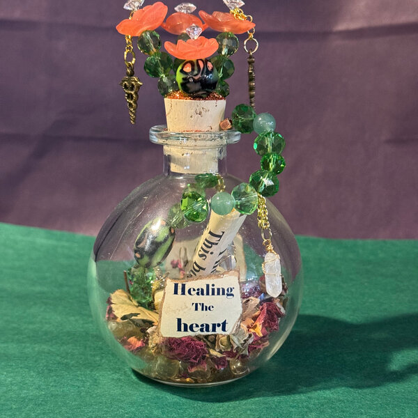 Healing the Heart Spell Bottle by Penny Cabot