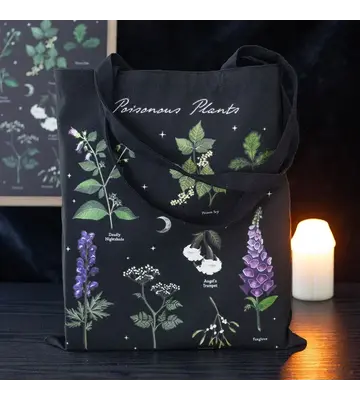 Poisonous Plants Gothic Botanical Polycotton Tote Bag