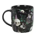 Venom & Vines Gothic Skull Print Mug