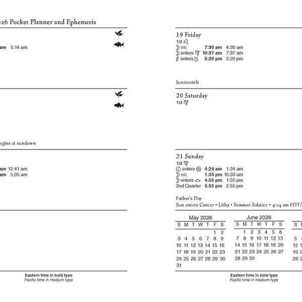 Llewellyn's 2026 Astrological Pocket Planner