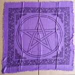 Pentagram Altar Cloth 36x36" Purple/Black
