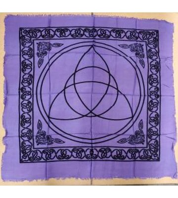 Triquetra Altar Cloth 36x36" Purple/black