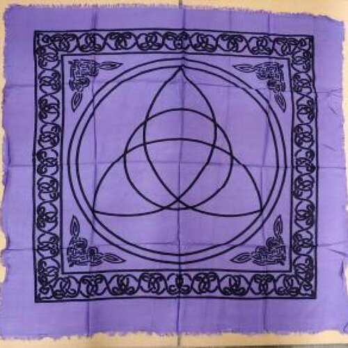 Triquetra Altar Cloth 36x36" Purple/black
