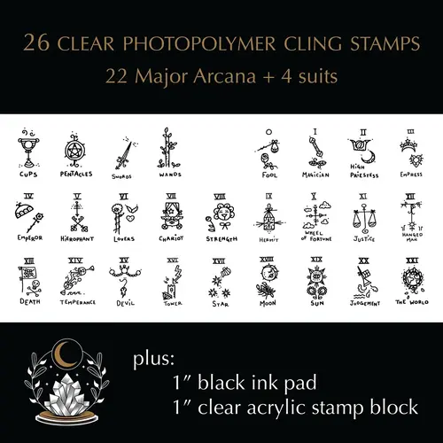 Tarot Stamps w/ Black Inc