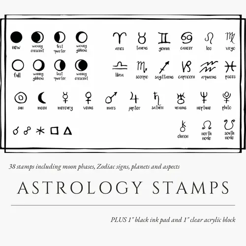 Astrology Stamps  w/ Black Inc