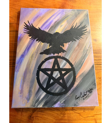"The Crow" Painting by Penny Cabot 17 in by 12 in