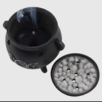 Triple Moon Cauldron Incense Cone Holder