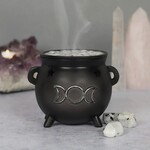 Triple Moon Cauldron Incense Cone Holder