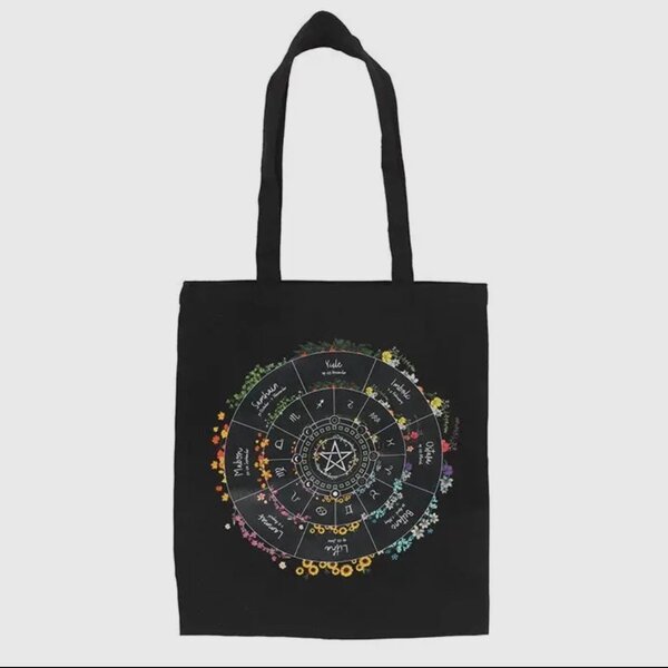 Wheel of the Year Polycotton Tote Bag