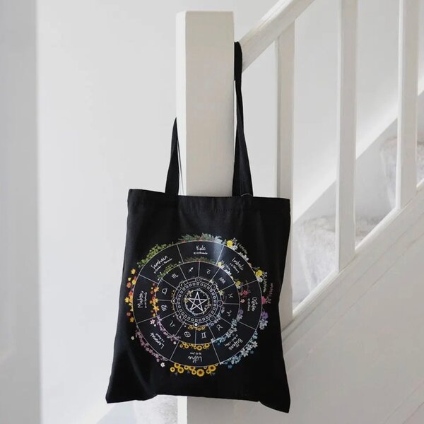 Wheel of the Year Polycotton Tote Bag