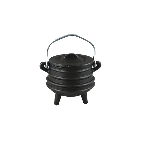 Ribbed Cast Iron Cauldron 4.5"