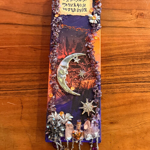 Power of the Moon Wealth- Original Artwork by Laurie Cabot 11 in x 4 in