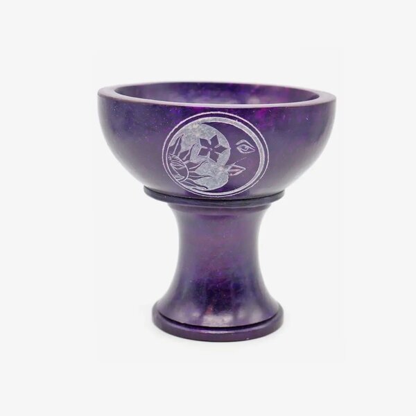 Soapstone Smudge Bowl w/ Stand - Celestial