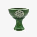 Soapstone Smudge Bowl w/ Stand - Flower of Life