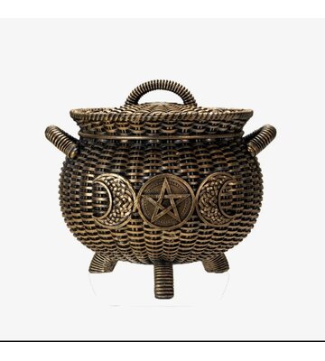 Wicker Triple Moon Cauldron