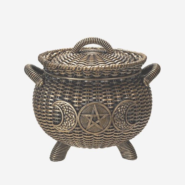 Wicker Triple Moon Cauldron
