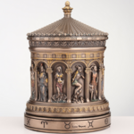 Greek Pantheon Zodiac Rotunda Rotating Trinket Box