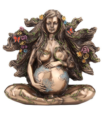 SITTING PREGNANT MOTHER GAIA WITH BUTTERFLIES