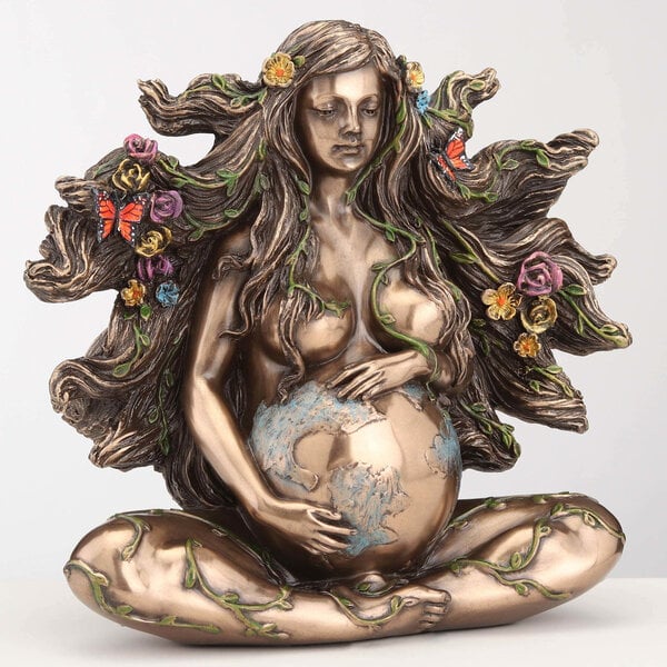 SITTING PREGNANT MOTHER GAIA WITH BUTTERFLIES