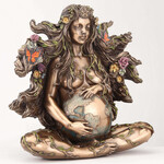 SITTING PREGNANT MOTHER GAIA WITH BUTTERFLIES