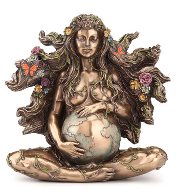 SITTING PREGNANT MOTHER GAIA WITH BUTTERFLIES