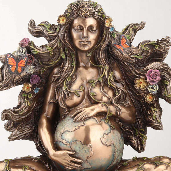 SITTING PREGNANT MOTHER GAIA WITH BUTTERFLIES
