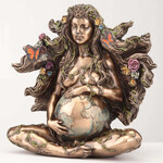 SITTING PREGNANT MOTHER GAIA WITH BUTTERFLIES