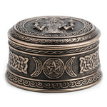 Hecate Goddess of Chthonic Round Trinket Box