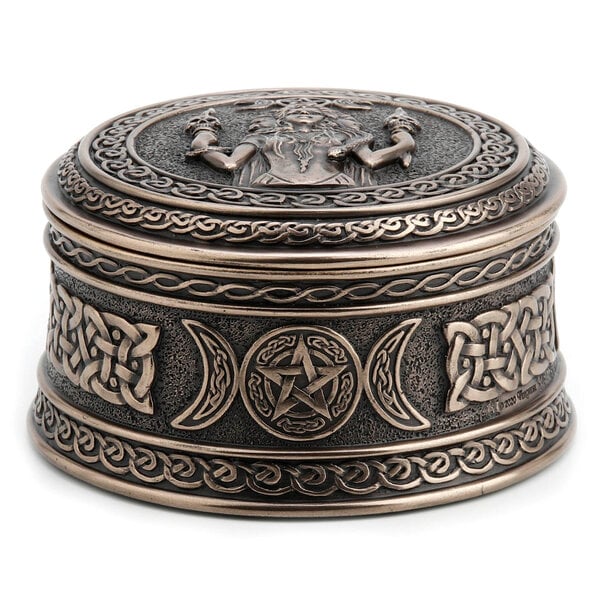 Hecate Goddess of Chthonic Round Trinket Box
