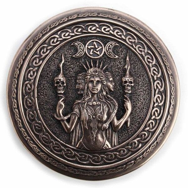 Hecate Goddess of Chthonic Round Trinket Box