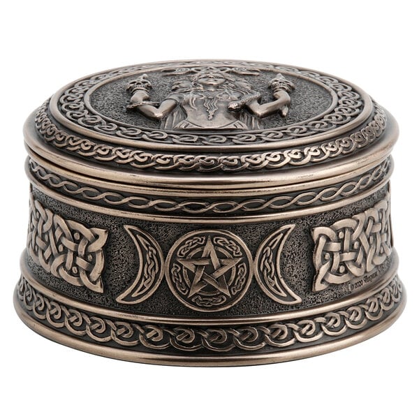 Hecate Goddess of Chthonic Round Trinket Box