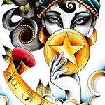 Eight Coins' Tattoo Tarot Borderless Miniature Edition