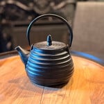 Ribbed Cast Iron Teapot