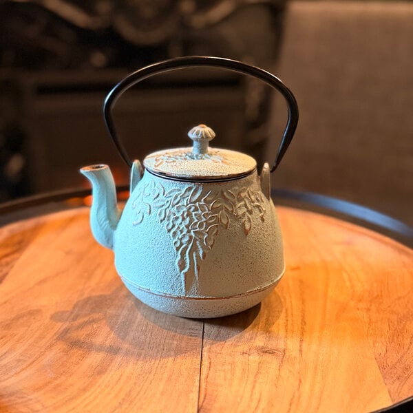Teal Teapot With Pattern