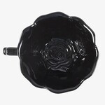 Black Rose Teacup and Saucer