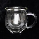 Clear Double Walled Glass Cauldron Mug