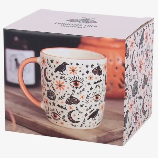Frightful Folk Print Halloween Mug