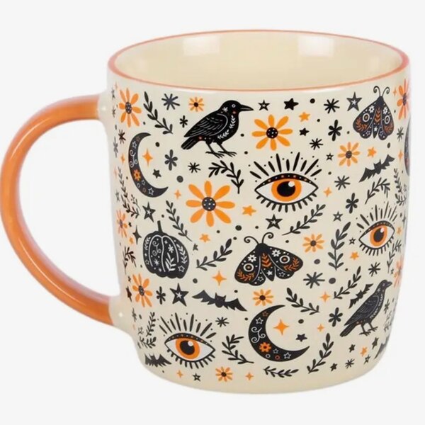 Frightful Folk Print Halloween Mug