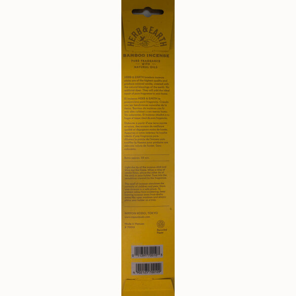 Herb & Earth Incense 20 Sticks - Bergamot