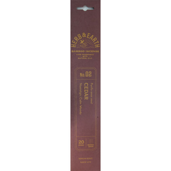 Herb & Earth Incense 20 Sticks - Cedar