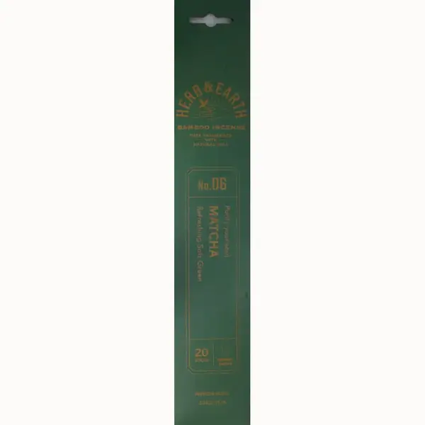 Herb & Earth Incense 20 Sticks - Matcha