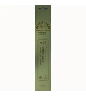Herb & Earth Incense 20 Sticks - White Sage