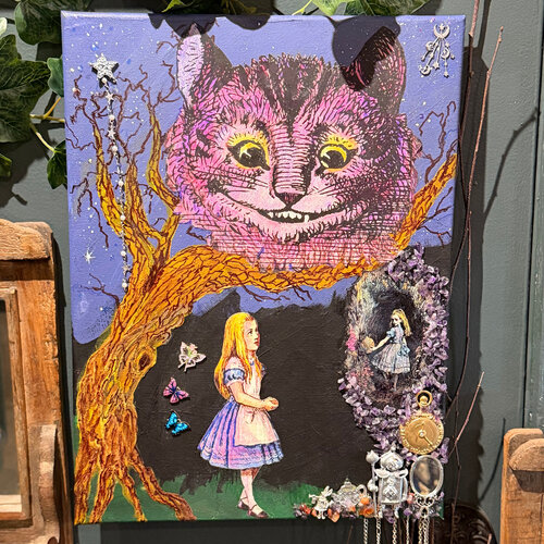 Alice in Wonderland Mixed Media Art by Laurie Cabot