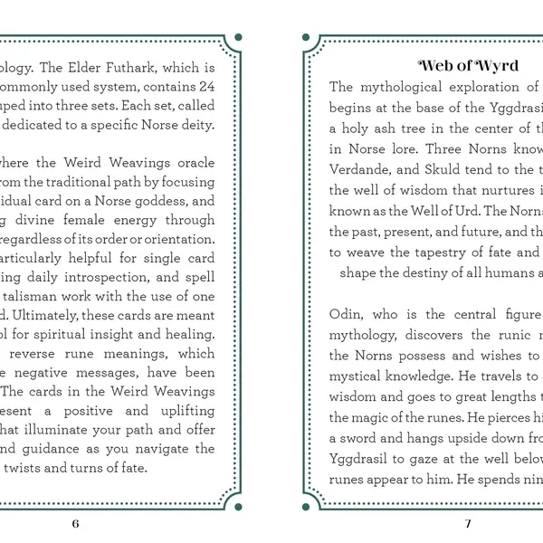 Weird Weavings Runic Oracle: Threads of Feminine Wisdom