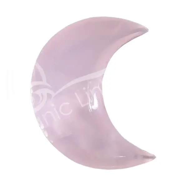 Plate - Calcite, Pink Crescent Moon 4"