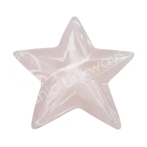 Plate - Calcite, Pink Star 4"