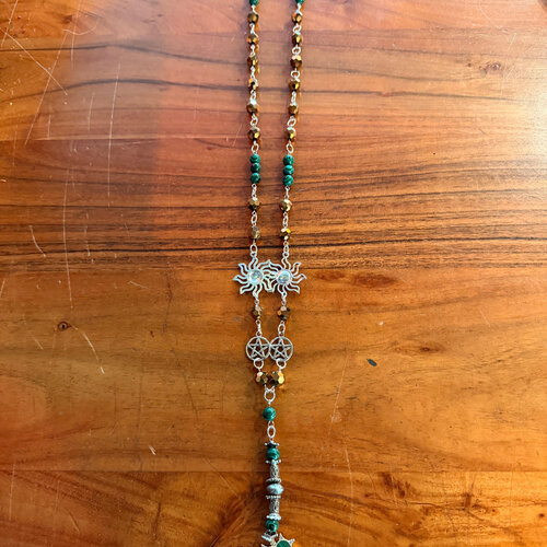Malachite Witch Rosary by Penny Cabot