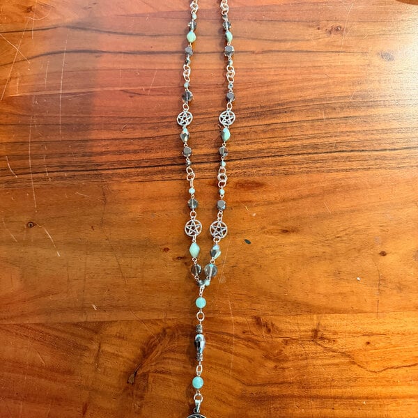 Lucky Cat Witch Rosary by Penny Cabot