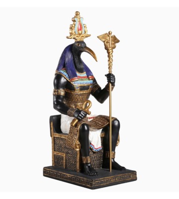 Thoth the Egyptian God of Wisdom Sitting in His Throne